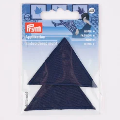Prym Applikation Patch Dreiecke 2Stk aufbügelbar dunkelblau 60x40mm