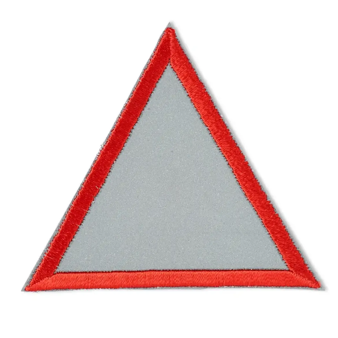 Prym Applikation Reflex selbstklebend aufbügelbar Warnschild grau rot 7x6cm