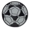 Prym Applikation Reflex selbstklebend aufbügelbar Fußball grau schwarz 6x6cm