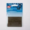 Prym Applikation Wildlederimitat aufbügelbar Label Blue Denim olivgrün 7x5cm