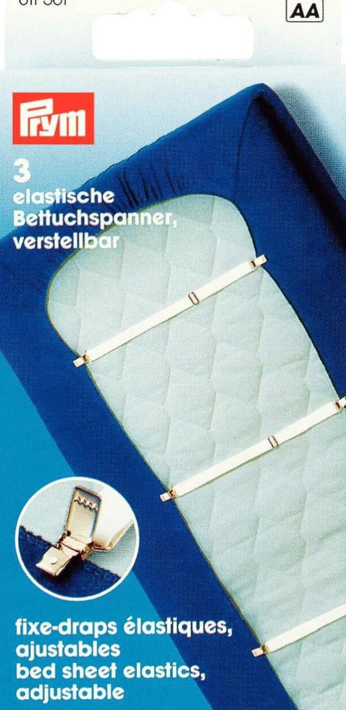 Prym Betttuchspanner Tuchspanner Elastic 18 mm weiß