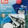 Prym 6 beziehbare Knöpfe silberfarbig 24'' 15mm