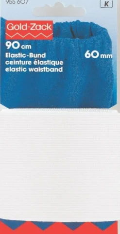 Prym 90cm Elastic Bund Gummiband 60 mm weiß