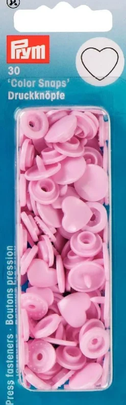 Prym Color Snaps Druckknöpfe Herz 12mm rosa