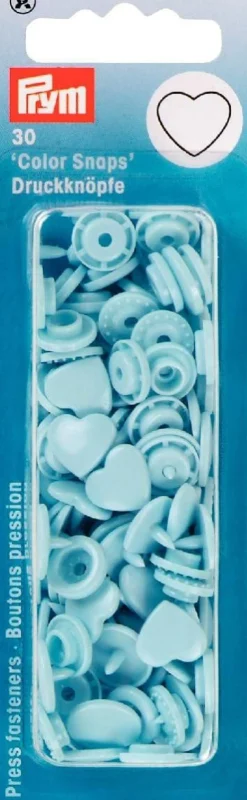 Prym Color Snaps Druckknöpfe Herz 12mm hellblau