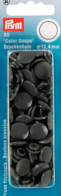 Prym Color Snaps Druckknöpfe Ø12,4mm dunkelgrau