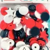Prym Color Snaps Druckknöpfe Stern Ø12,4mm blau rot weiß 30 Stück