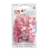 Prym Color Snaps Mini Druckknöpfe Kunststoff 9mm 36 Stück rosa und pink