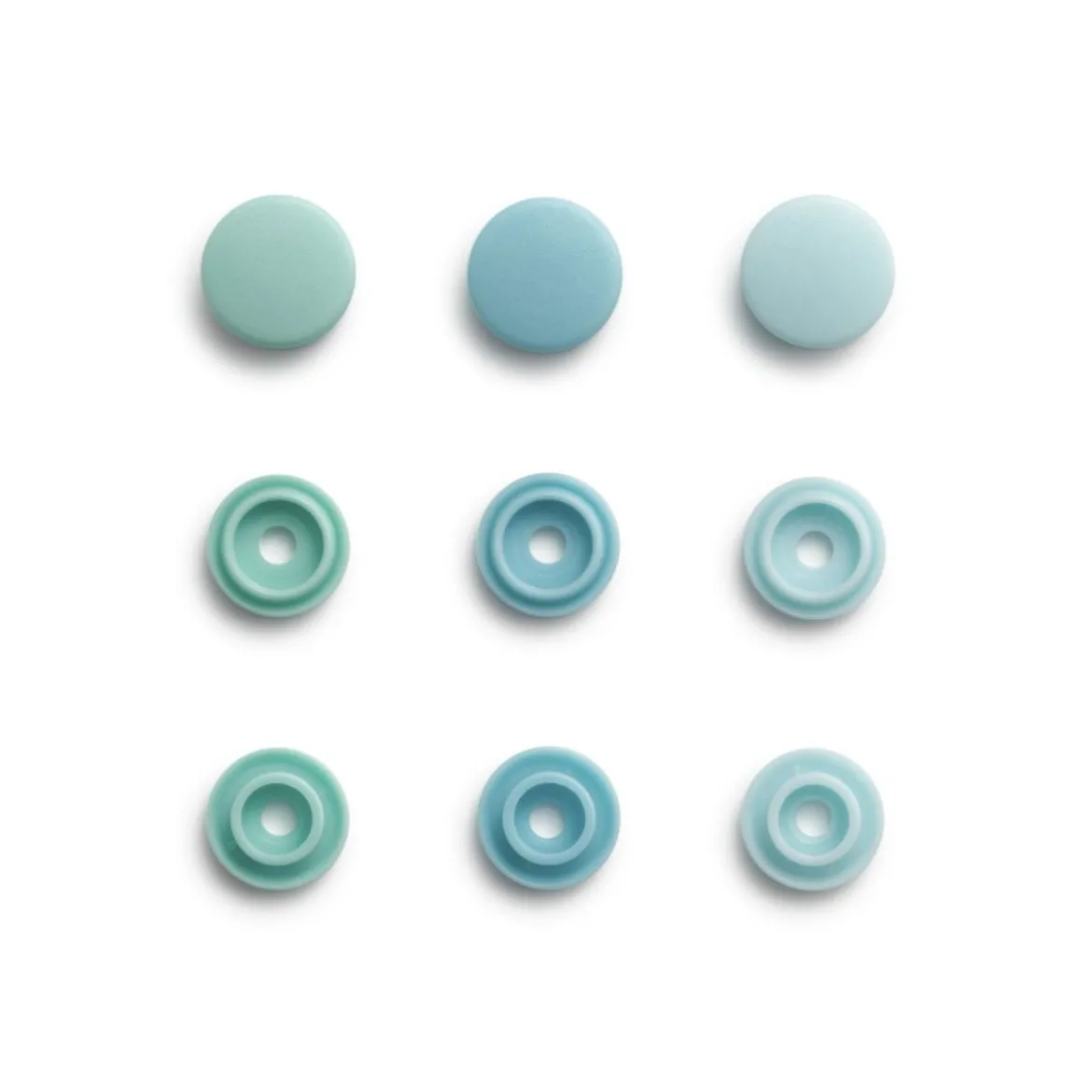 Prym Color Snaps Mini Druckknöpfe Kunststoff 9mm 36 Stück mint