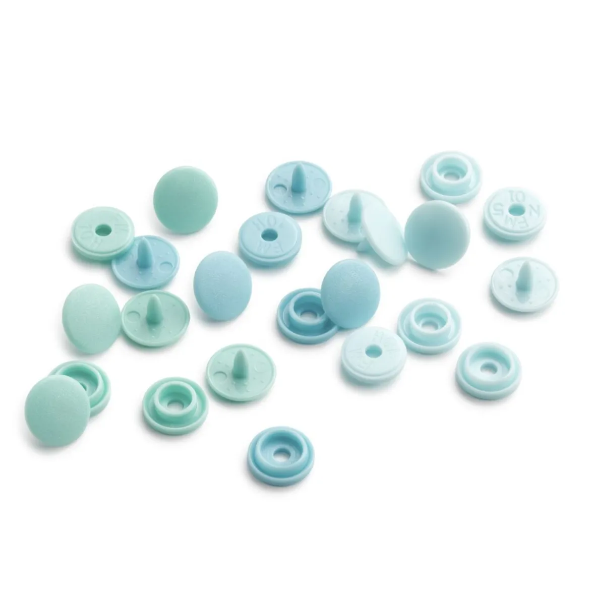 Prym Color Snaps Mini Druckknöpfe Kunststoff 9mm 36 Stück mint
