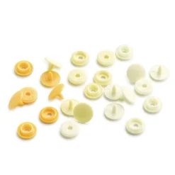 Prym Color Snaps Mini Druckknöpfe Kunststoff 9mm 36 Stück hellgelb