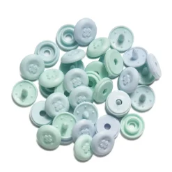 Prym Color Snaps Mini Druckknöpfe Annähoptik Kunststoff 9mm 36 Stück hellblau