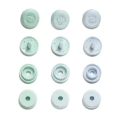 Prym Color Snaps Mini Druckknöpfe Annähoptik Kunststoff 9mm 36 Stück hellblau