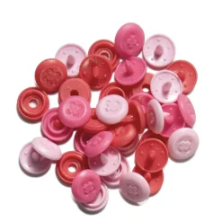 Prym Color Snaps Mini Druckknöpfe Annähoptik Kunststoff 9mm 36 Stück rosa pink