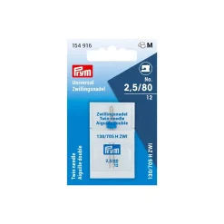 Prym Doppelnadel Nähmaschinennadel 130/705 Standard 80/2,5mm