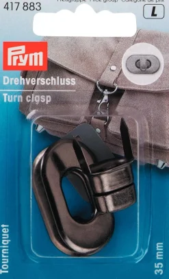 Prym Drehverschluss für Taschen altsilber 3,5x2cm