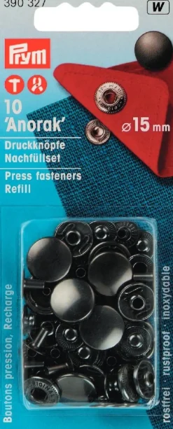 Prym Druckknöpfe Anorak Nachfüllset Ø15mm 10 Stück