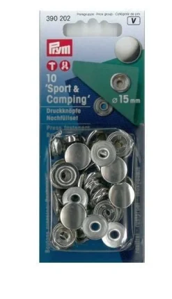 Prym Druckknöpfe Sport & Camping Nachfüllset Ø15mm 10 Stück