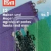 Prym 12 Federhaken und Augen MS1 schwarz