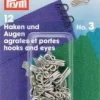 Prym 12 Federhaken und Augen MS3 silberfarbig