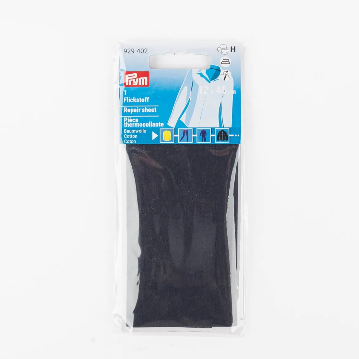 Prym Flickstoff Baumwolle (zum Aufbügeln) 12x45 cm dunkelblau