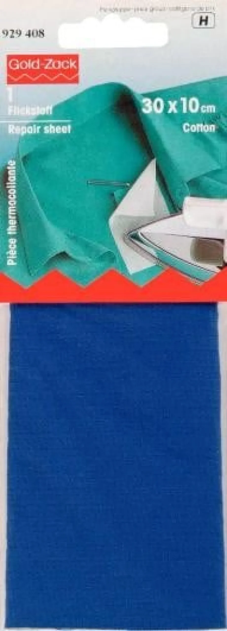 Prym Flickstoff CO (zum Aufbügeln) 30x10 cm mittelblau