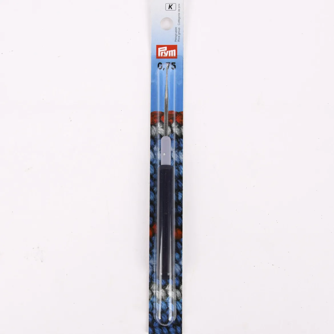 Prym Garnhäkelnadel mit Kunststoffgriff silberfarbig 0,75mm