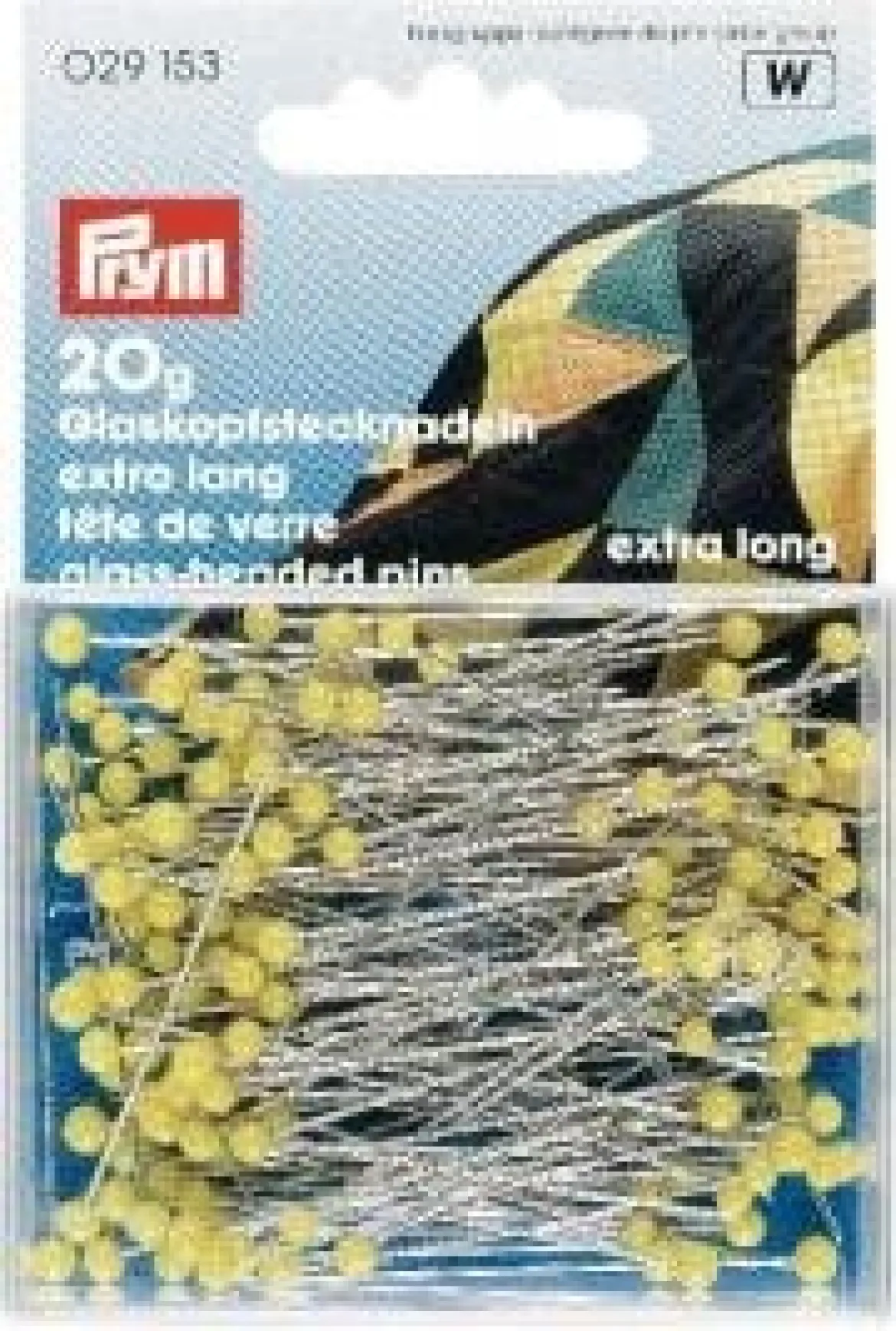 Prym Glaskopfnadeln ST 1 silberfarbig gelb 0,60 x 43 mm