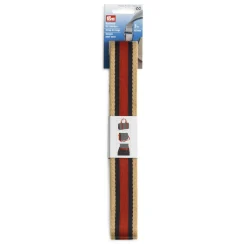 Prym Gurtband für Taschen 40mm beige/blau/rot gestreift 3m