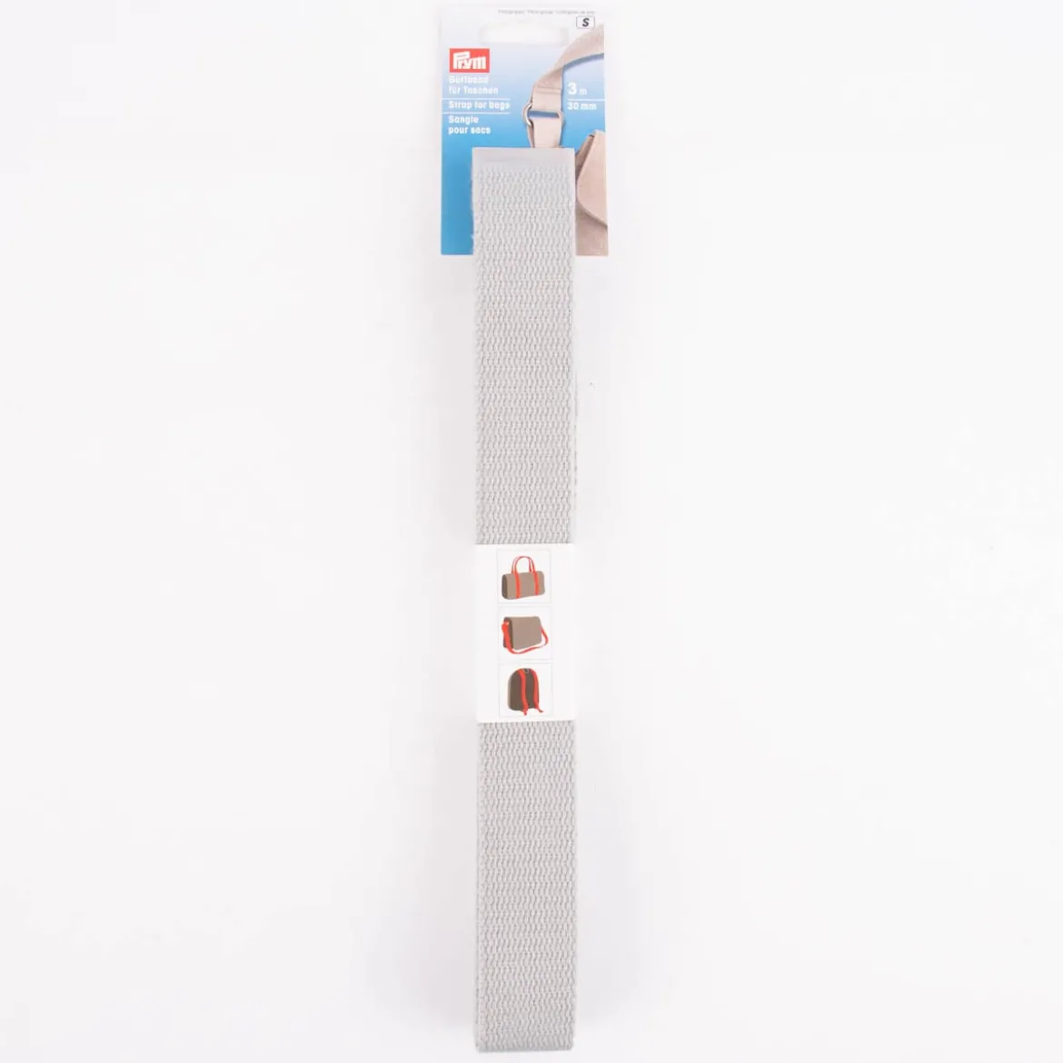 Prym Gurtband für Taschen 30mm hellgrau