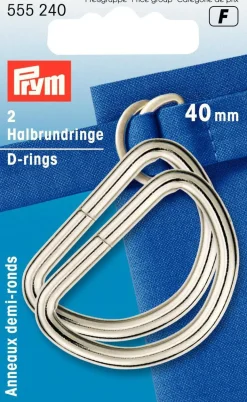 Prym Halbrundringe D-Ringe 40mm silber