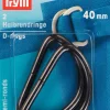 Prym Halbrundringe D-Ringe 40mm altsilber