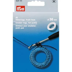 Prym Häkelringe flach Kunststoff 36mm weiß