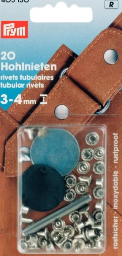 Prym Hohlnieten Ø7,5mm silberfarbig 20 Stück