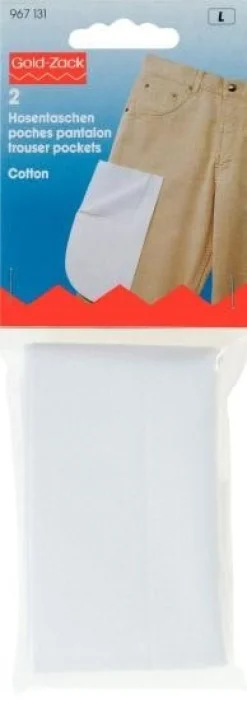 Prym Hosentaschen ganz zum Einnähen CO weiß