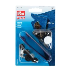 Prym Jeans Druckknöpfe Blume Messing Ø17mm altmessingfarben 8 Stück