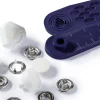 Prym Jersey Druckknöpfe glatte Kappe Messing Ø12mm weiß 6 Stück