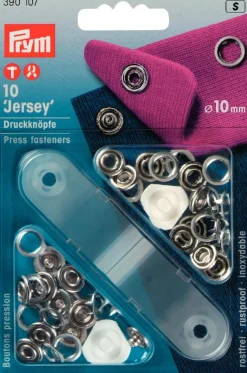 Prym Jersey Druckknöpfe Ø10mm 10 Stück inkl. Werkzeug