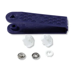 Prym Jersey Druckknöpfe Zackenring offen Messing Ø10mm weiß 10 Stück