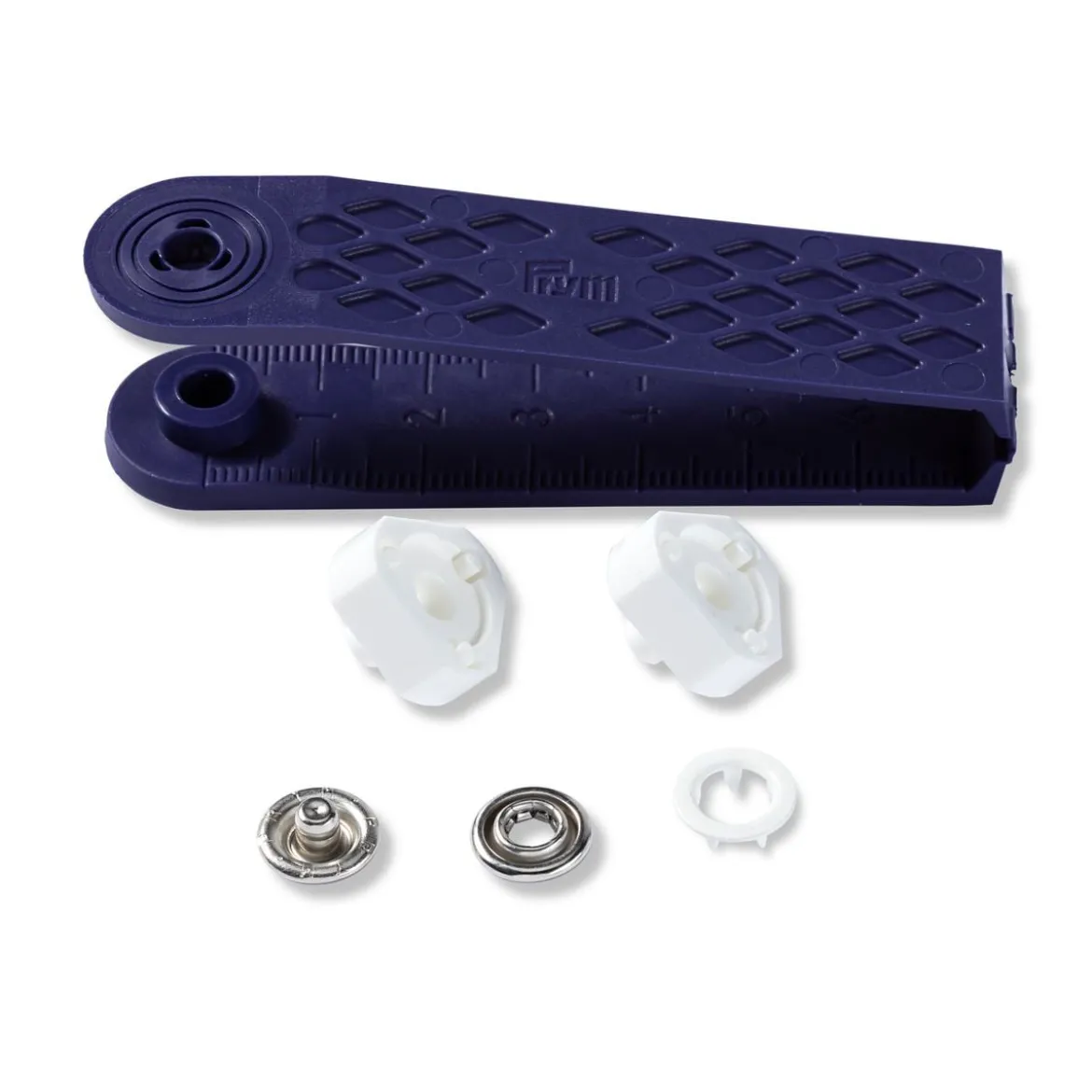 Prym Jersey Druckknöpfe Zackenring offen Messing Ø10mm weiß 10 Stück