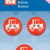 Prym Kinder Knopf Knöpfe Auto rot 18mm 3 Stück