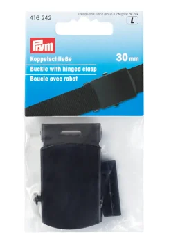 Prym Koppelschließe Gürtelschließe schwarz Metall 30mm