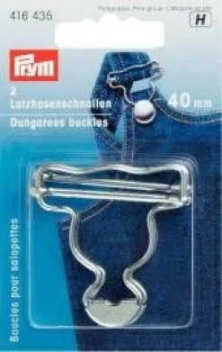 Prym Latzhosen Schnalle Verschluß 40mm silber