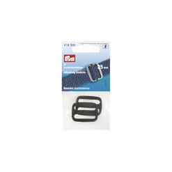 Prym 2 Leiterschnalle schwarz Kunststoff 25mm