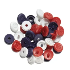 Prym Love Color Snaps Mini Druckknöpfe Kunststoff 9mm 36 Stück maritim blau weiß rot