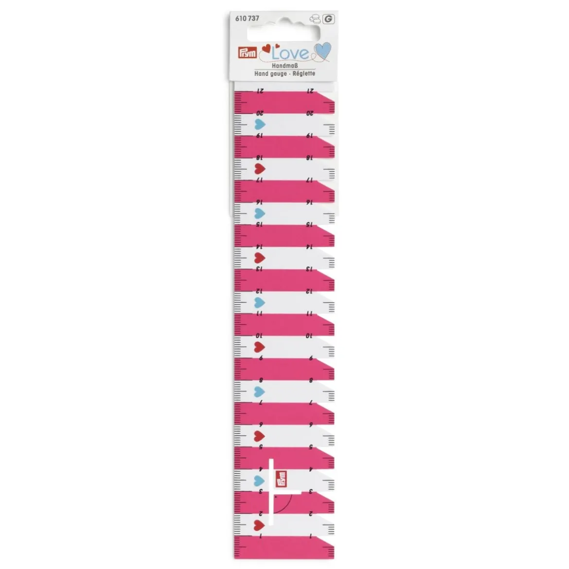 Prym Love Handmaß pink weiß 21cm