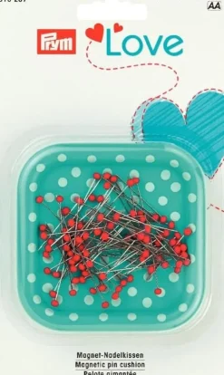 Prym Love Magnet Nadelkissen türkis weiß Punkte 8,5x8,5cm