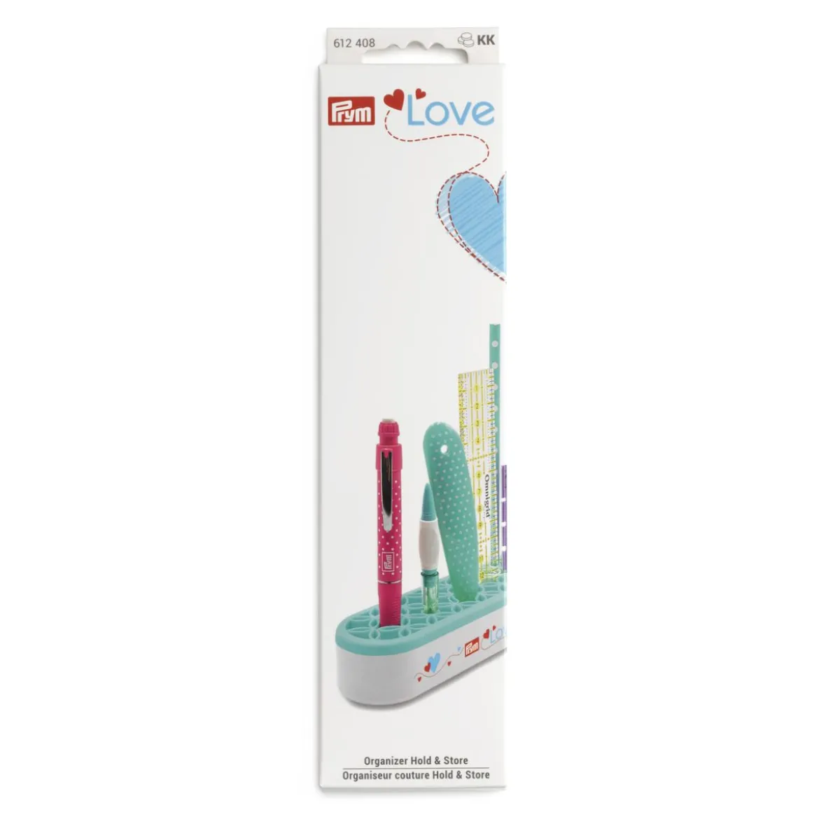 Prym Love Organizer Hold & Store weiß türkis 3,5x5x21cm