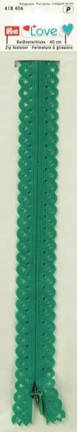Prym LOVE Reißverschluss Deko grün Länge: 40cm