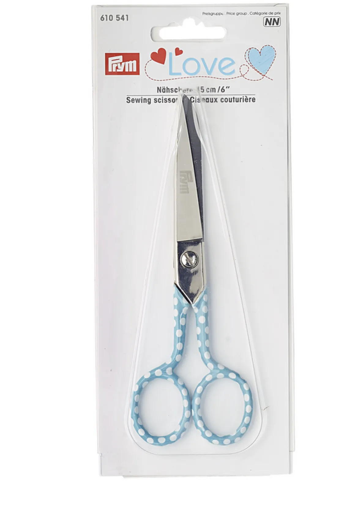Prym Love Stoffschere Schneiderschere 15cm türkis weiß Punkte